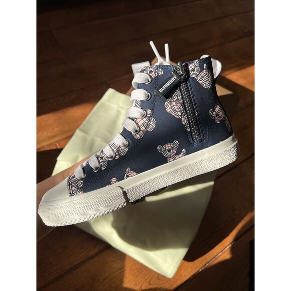 Burberry Kid's Thomas Bear High-Top Sneakers 11.5 NIB - Picture 8 of 10